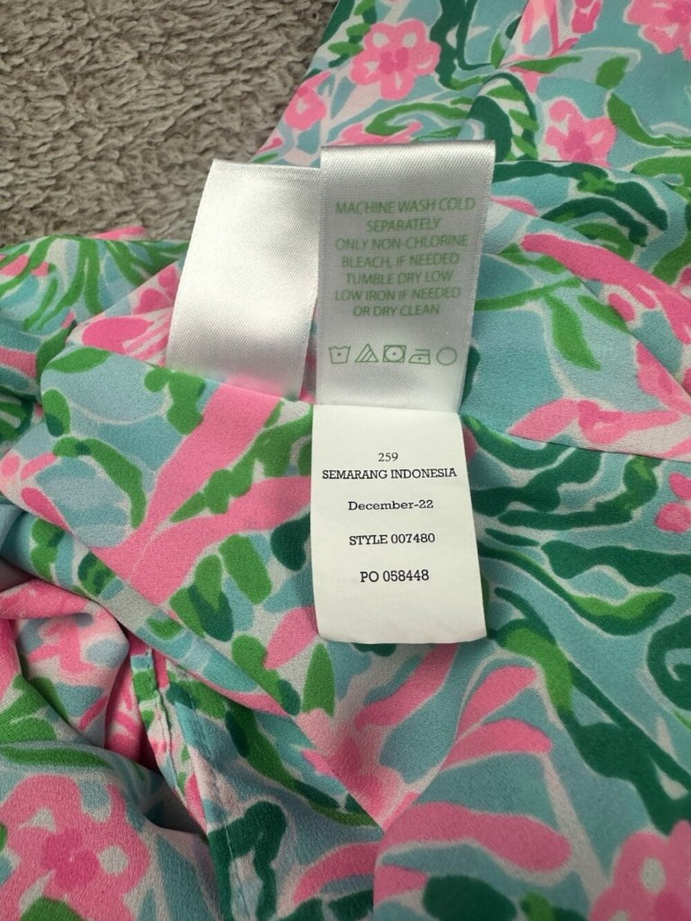 Lilly Pulitzer Nadia Cami Tank Top Blouse Shirt in Leaf It Wild Size M - Picture 8 of 11